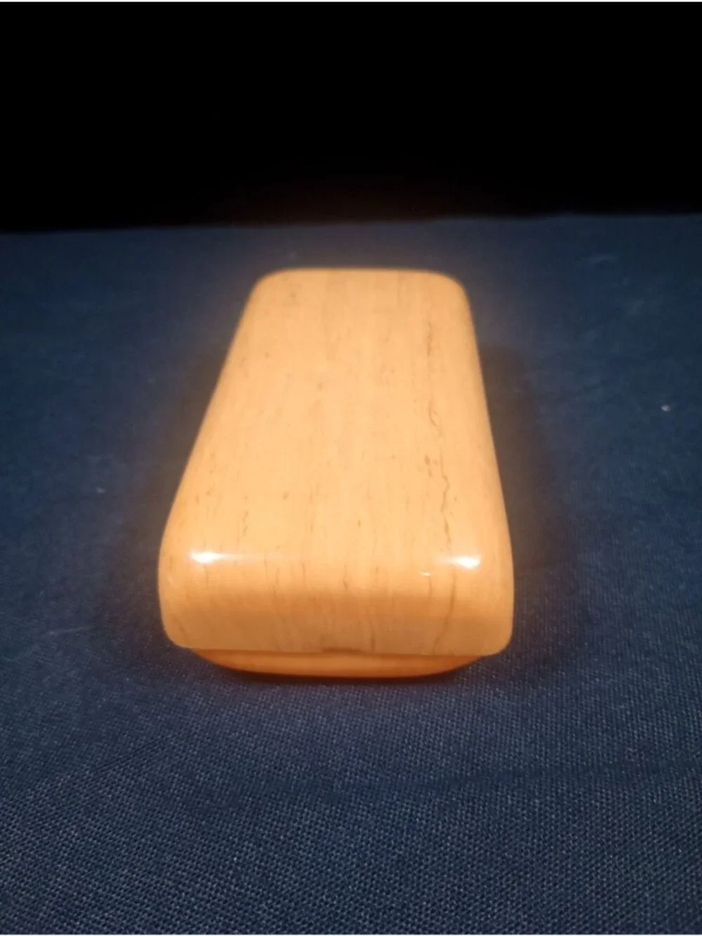 Vintage Retro Mud Century Celluloid Amber Colored Travel Soap Case